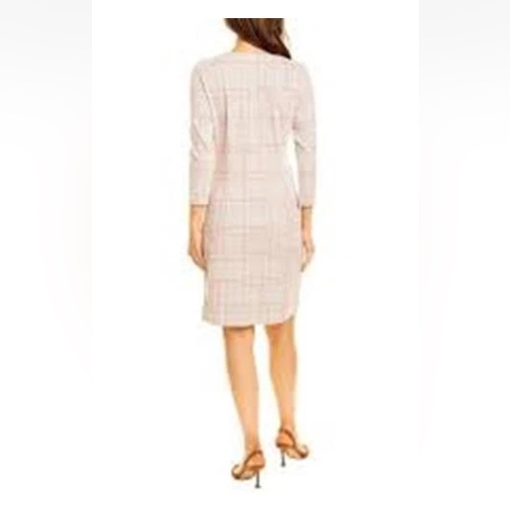 J. McLaughlin Sophia career sheath Gray Plaid Long Sleeve Dress - Picture 7 of 8
